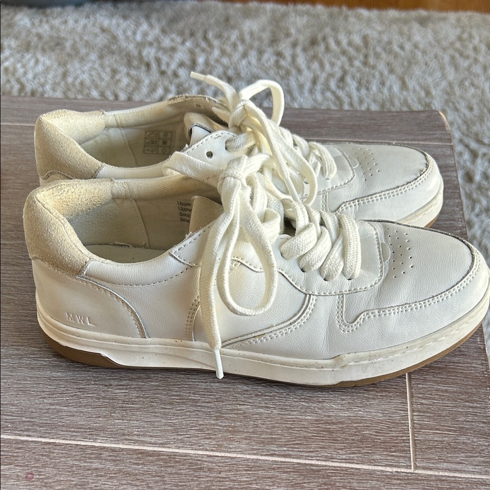 Madewell Cream Lace-Up Court Sneakers - Picture 4 of 7